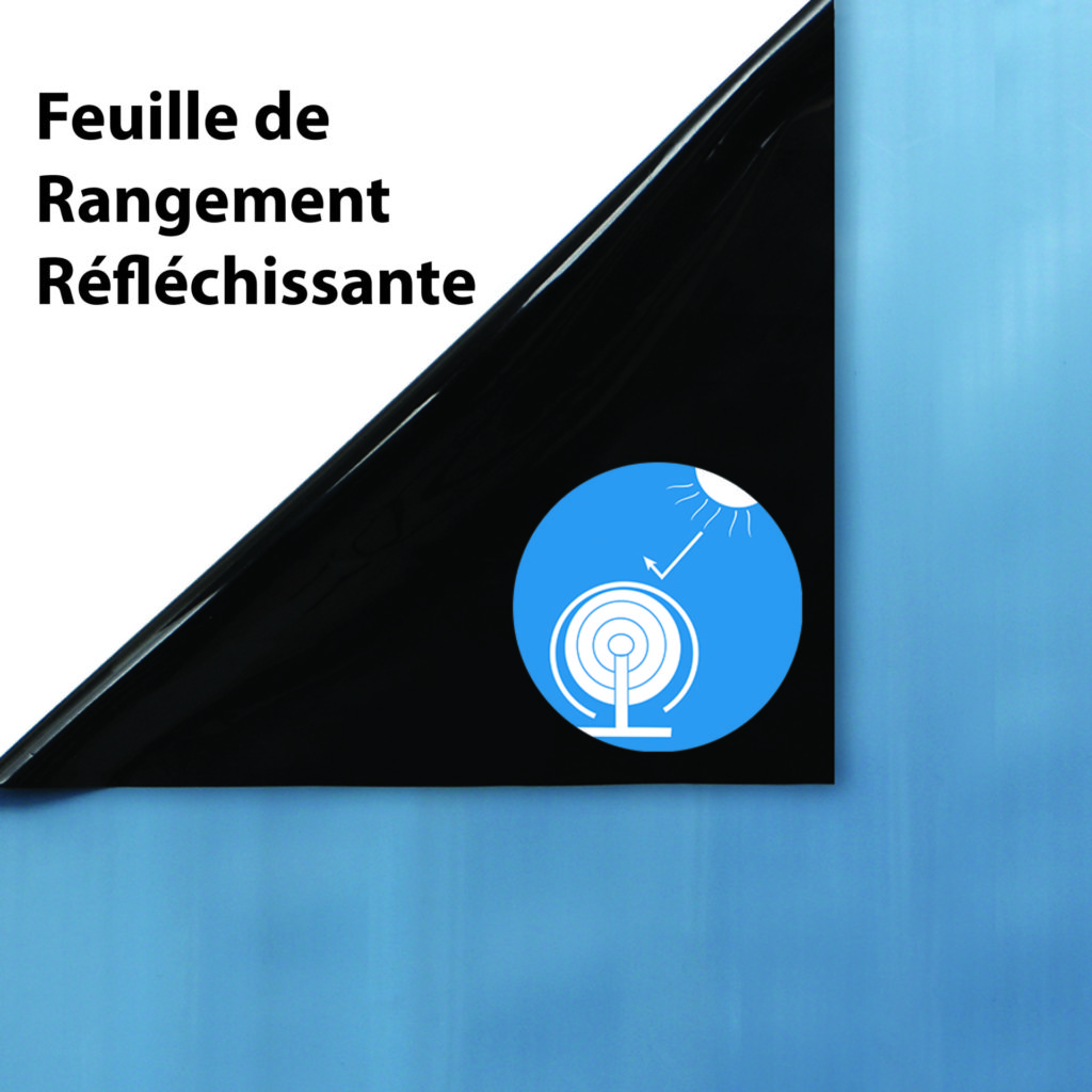 Feuille de rangement réfléchissante