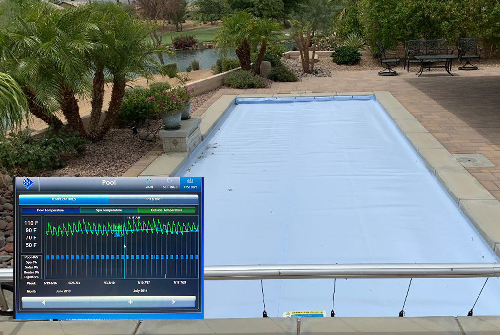 Coolguard ultra pool cover on swimming pool in florida